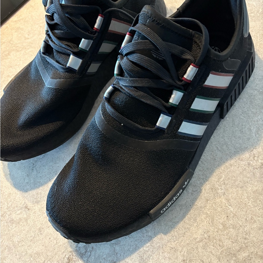 Adidas NMD R1 Core Black Grey Stripes